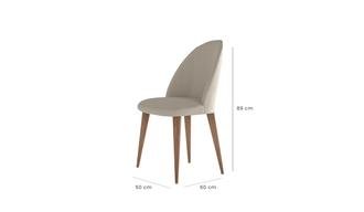  Nordic Sandalye - Amalfi Ceviz Ayak - Açık Gri Kumaş 3120013635 | Kelebek