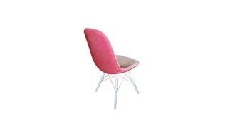  Milky Sandalye - Beyaz Ayak - Çok Renkli Kumaş 3120009309 | Kelebek